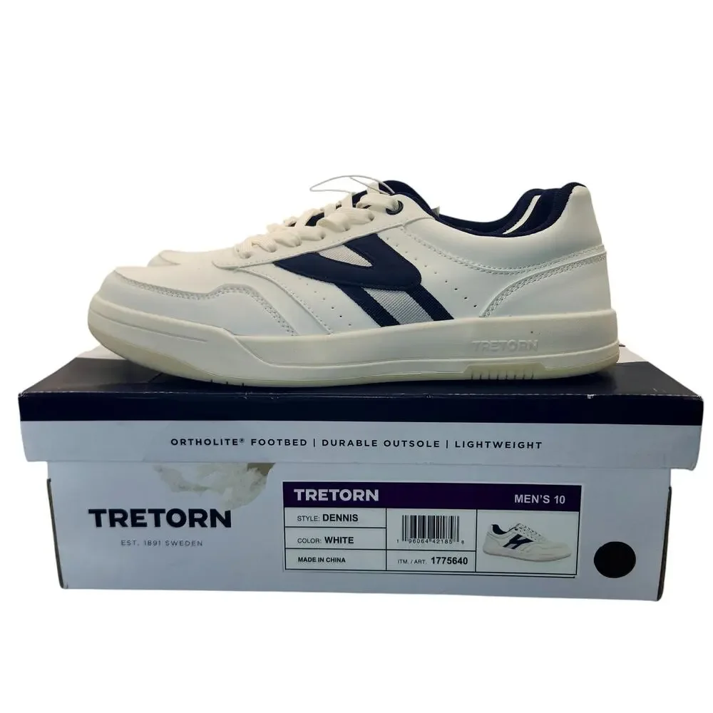 TRETORN Men White Blue Dennis Athletic Tennis Sneaker Shoes size 10 NEW IN BOX